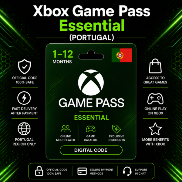 Xbox Game Pass Essential (Португалия) 1–12 месяцев | Код активации Xbox