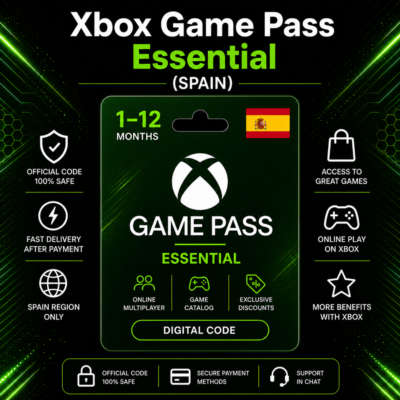 Xbox Game Pass Essential (Испания) 1–12 месяцев | Код активации Xbox