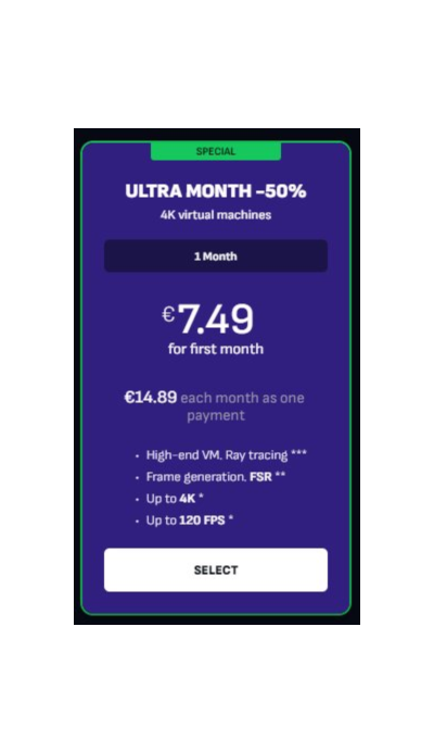 🕹️Boosteroid ULTRA скидка 50% на 1 месяц (для месячной подписки за 8.49 евро)🕹️