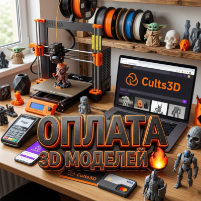 Cults3D | 3D Model Payment [без входа]