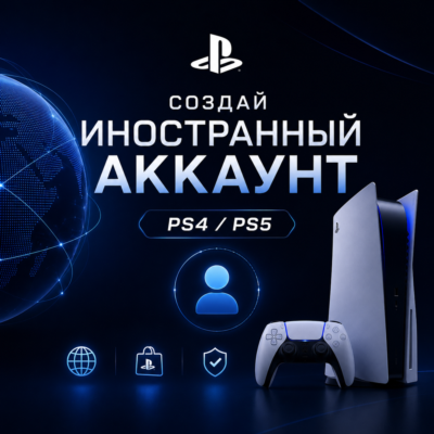 Создать иностранный Аккаунт PlayStation PS4/PS5