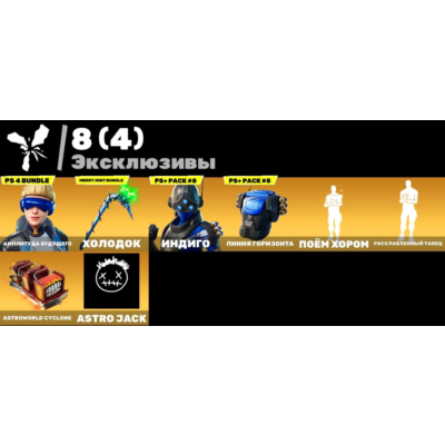 Мгновенный доступ•FN (все платформы)•53 skins•Merry mint axe•Полный доступ