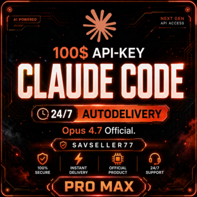 24/7 | 100$  CLAUDE API | OPUS 4.7 | Anthropic API | Claude | MAX PRO
