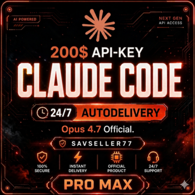 24/7 | 250$ CLAUDE API | OPUS 4.7 | Anthropic API | Claude | MAX PRO