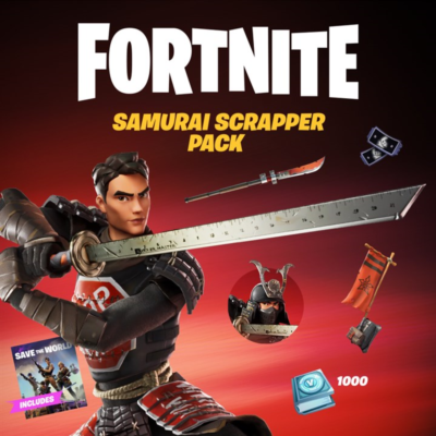 Fortnite - Samurai Scrapper Pack DLC + 1000 V-Bucks - XBOX 🔑