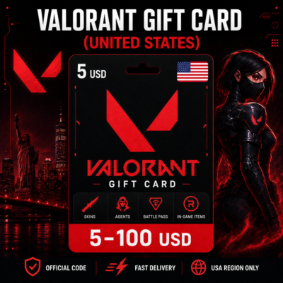 Valorant Gift Card (США) 5–100 USD | Код пополнения