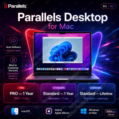 Parallels Desktop 26 RETAIL LICENSE BIND TO ACCOUNT GLOBAL