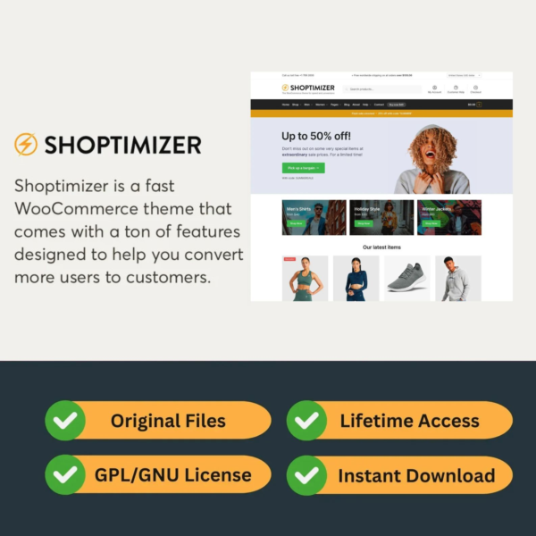 Shoptimizer Wordpress Theme на всю жизнь ( GPL Version )