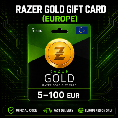 Razer Gold Gift Card (Европа) 5–100 EUR | Код пополнения
