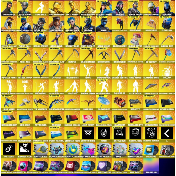 Мгновенный доступ • FN (Все платформы) • 320 Skins • Aerial • 3400 VB • Полный доступ