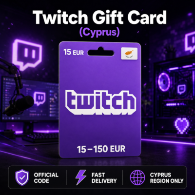 Twitch Gift Card (Кипр) 15–150 EUR | Код пополнения