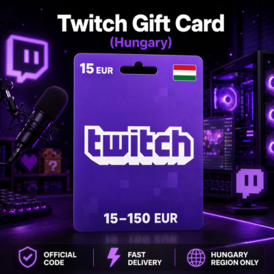 Twitch Gift Card (Венгрия) 15–150 EUR | Код пополнения