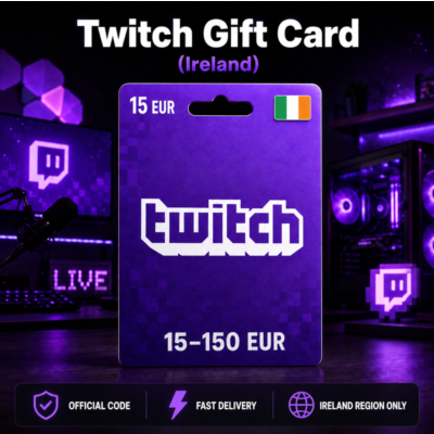 Twitch Gift Card (Ирландия) 15–150 EUR | Код пополнения