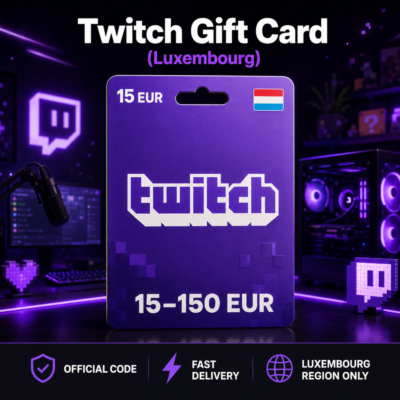 Twitch Gift Card (Люксембург) 15–150 EUR | Код пополнения