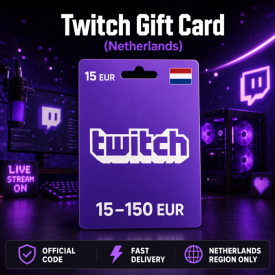 Twitch Gift Card (Нидерланды) 15–150 EUR | Код пополнения