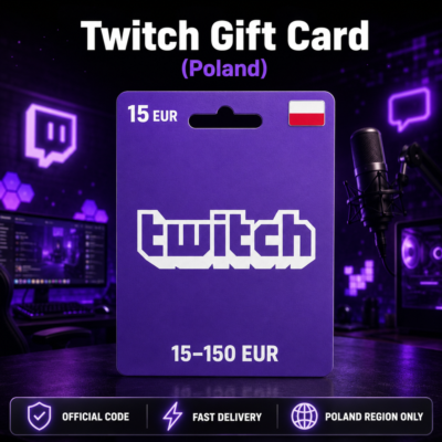 Twitch Gift Card (Польша) 15–150 EUR | Код пополнения