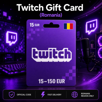 Twitch Gift Card (Румыния) 15–150 EUR | Код пополнения