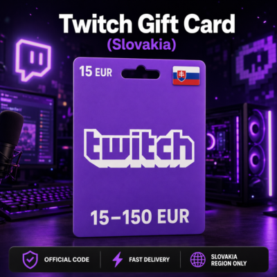 Twitch Gift Card (Словакия) 15–150 EUR | Код пополнения