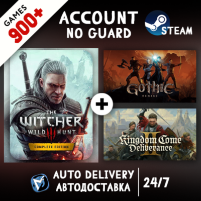 Ведьмак 3: Дикая Охота — Полное издание + 900 ИГР STEAM АККАУНТ