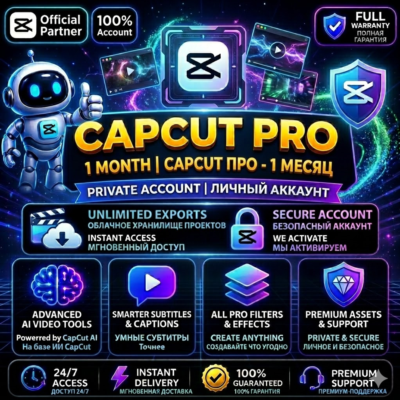 Capcut Pro 1 месяц | Полная гарантия
