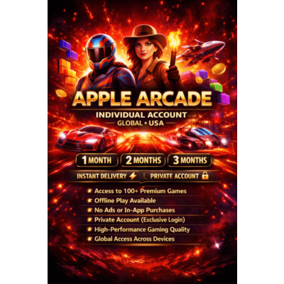 🕹️🍎APPL🎯ARCADE ГЛОБАЛЬНЫЙ💥1/2🎲 МЕСЯЦА 🔥ИНДИВИДУАЛЬНЫЙ🎮ПРИВАТНЫЙ АККАУНТ💥💯