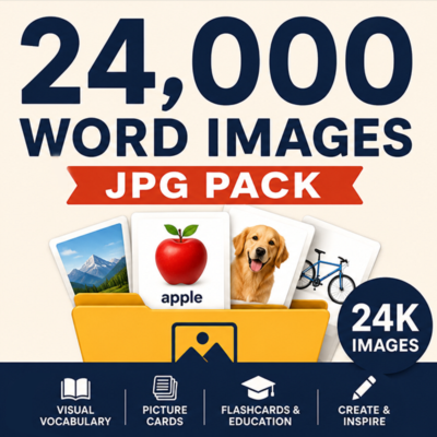 24,000 Word Images Pack — 24 тысячи JPG картинок к английским словам