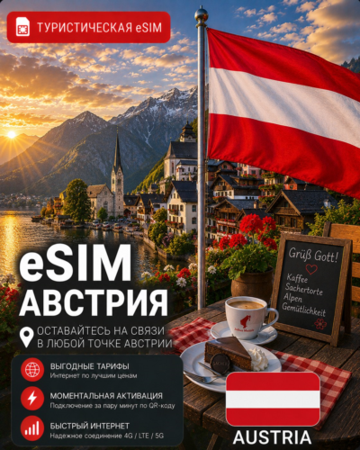eSIM АВСТРИЯ | МОБИЛЬНЫЙ ИНТЕРНЕТ БЕЗ РОУМИНГА