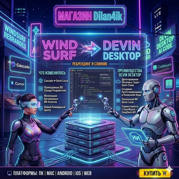 Devin Desktop AI PRO (Windsurf Codeium) • ⚡Быстро • Надежный Сервис & Гарантия