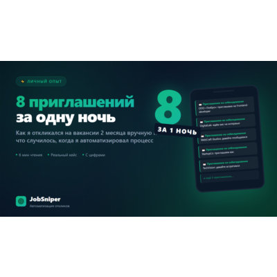 JobSniper PRO 1 день — автоотклики на вакансии, ключ активации