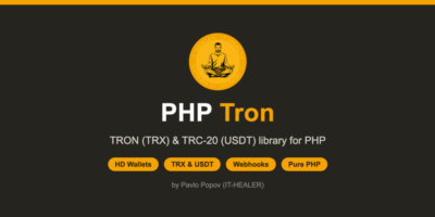 PHP Tron — библиотека для TRON (TRX), TRC-20 и USDT: кошельки, переводы, вебхуки