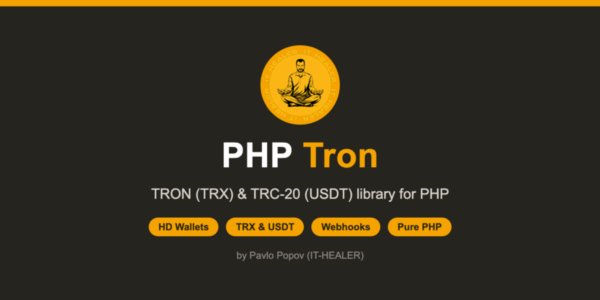 PHP Tron — библиотека для TRON (TRX), TRC-20 и USDT: кошельки, переводы, вебхуки