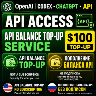 Пополнение баланса GPT API KEY | GPT 5.5 — ЛЮБАЯ МОДЕЛЬ