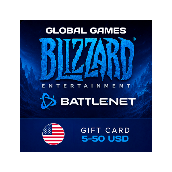 Карта Blizzard 5-50$ USD (Battle.net) США