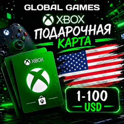 Xbox Gift Card 1-100$ USD США Карта Пополнения