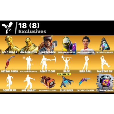 Мгновенный доступ • FN (все платформы) • 182 skins • 550 VB• Полный доступ