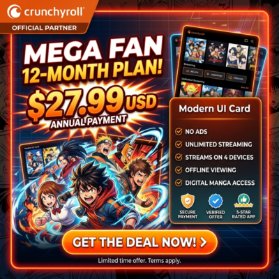 Crunchyroll Mega Fan | 12 месяцев | На вашем личном аккаунте | Приватное пополнение