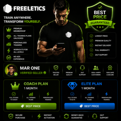 Преобразите своё тело с Freeletics Premium – Полный доступ на 12 месяцев| ИИ-Тренер
