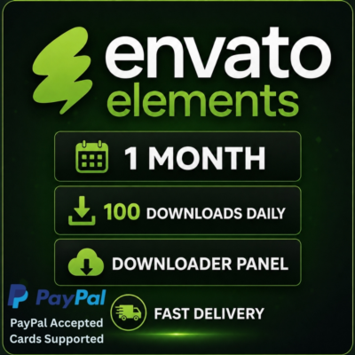 Envato Elements Панель загрузчика / 1 месяц / 100 загрузок ежедневно / Авто