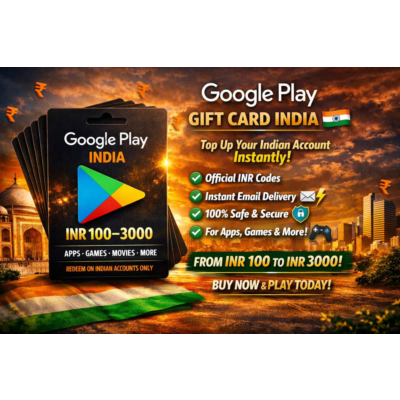 Google Play Подарочная карта Индия 🇮🇳 |Официальные INR коды| Мгновенная доставка 🎁