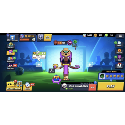 [2in1] BS - CR | 32335 TROPHIES | 86 BRAWLERS | 12 Legendary | 204 Skins