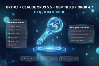 🔑 Claude 5.5 + GPT 6.1 + Grok 4.7 — 100M токенов ×1 | Кеш ×0.1 | 24/7