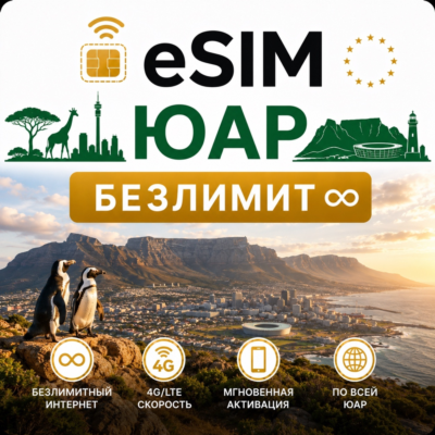 eSim ЮАР →  еСим карта с БЕЗЛИМИТОМ