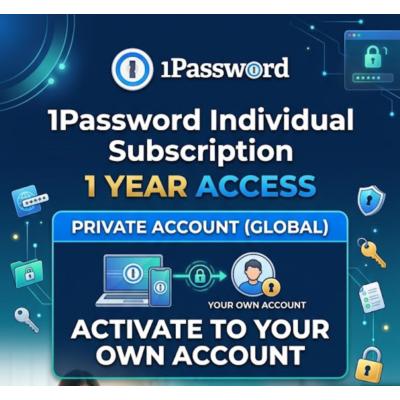 Индивидуальная подписка на 1Password на 1 год — личный аккаунт (глобальный)
