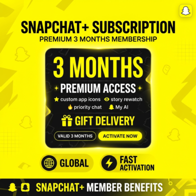 Snapchat+ Подписка | 3 месяца | Глобальная версия | Подарочная отправка