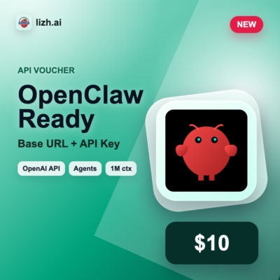 OpenClaw API ваучер $10 | Base URL + API Key | lizh.ai
