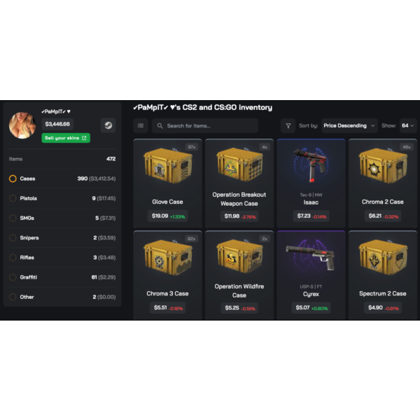Автовыдача • CS 2 • Инвентарь $3,446.66 • Полный доступ • VAC