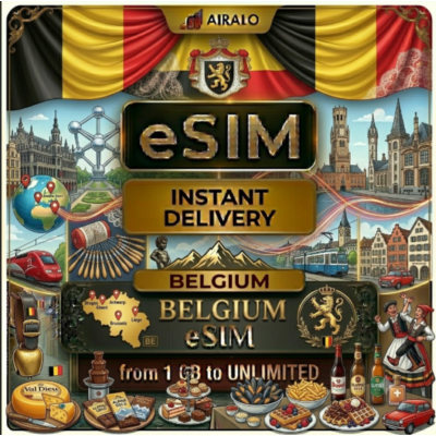 eSIM Бельгия Belgique Глобальный Мобильный Интернет 1 ГБ до Безлимит Premium TELEnet