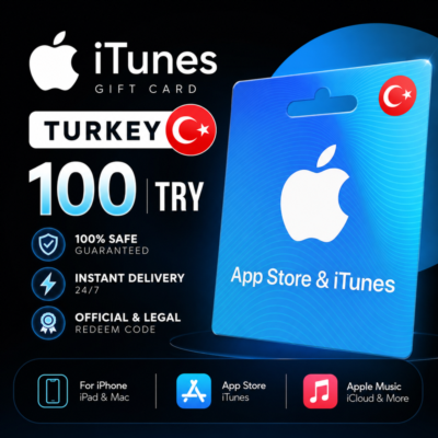 Карта Apple App Store и iTunes в Турции (100-2000 турецких лир)