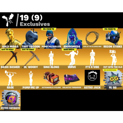 Мгновенный доступ • FN (все платформы) • 156 skins • Gold Midas•450 VB• Полный доступ