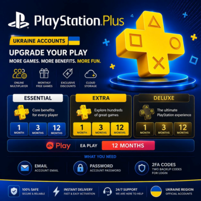 🎮 PlayStation Plus Украина 🇺🇦 | Essential • Extra • Deluxe | 1–12 месяцев